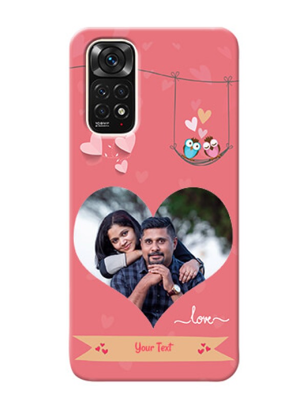 Custom Redmi Note 11S custom phone covers: Peach Color Love Design 