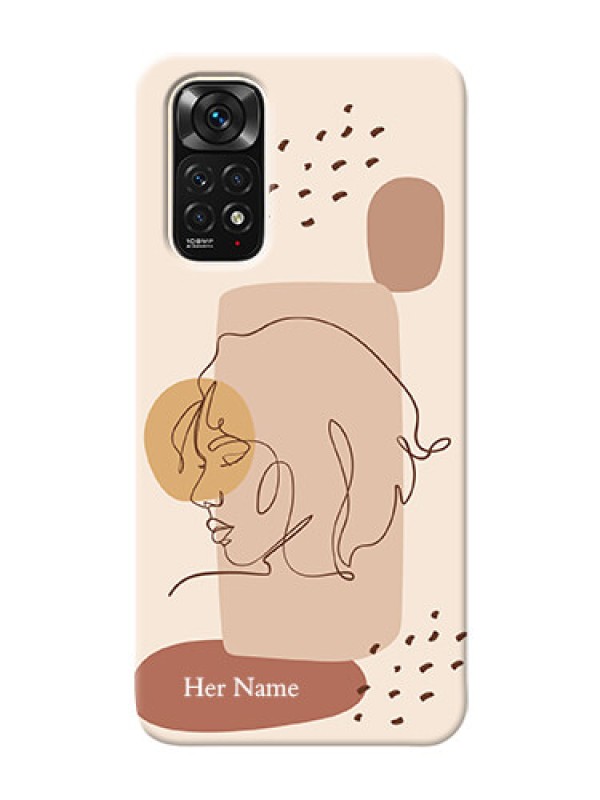 Custom Redmi Note 11S Custom Phone Covers: Calm Woman line art Design