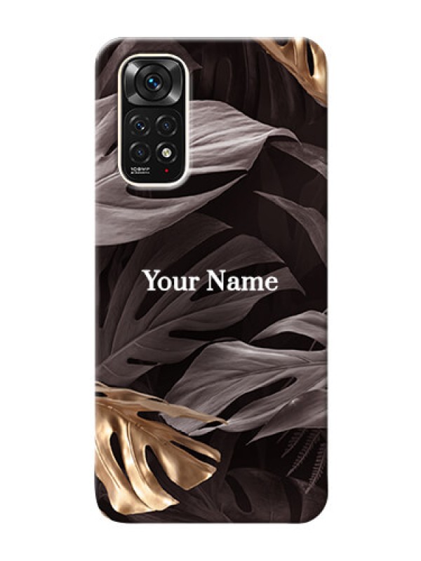 Custom Redmi Note 11S Mobile Back Covers: Wild Leaves digital paint Design