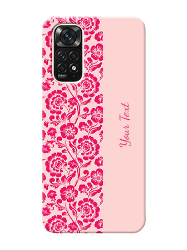 Custom Redmi Note 11S Phone Back Covers: Attractive Floral Pattern Design