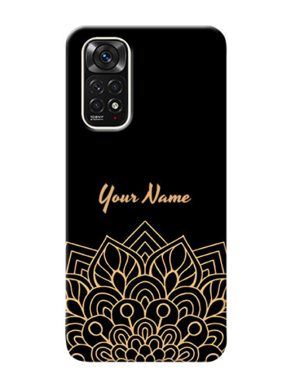 Custom Redmi Note 11S Back Covers: Golden mandala Design