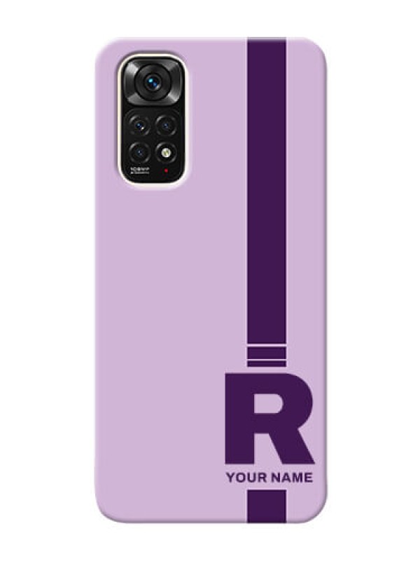 Custom Redmi Note 11S Custom Phone Covers: Simple dual tone stripe with name Design
