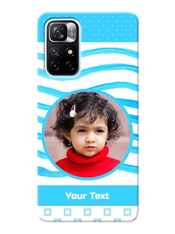 Custom Redmi Note 11T 5G phone back covers: Simple Blue Case Design