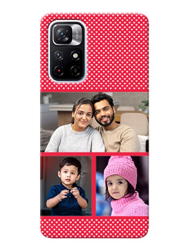 Custom Redmi Note 11T 5G mobile back covers online: Bulk Pic Upload Design