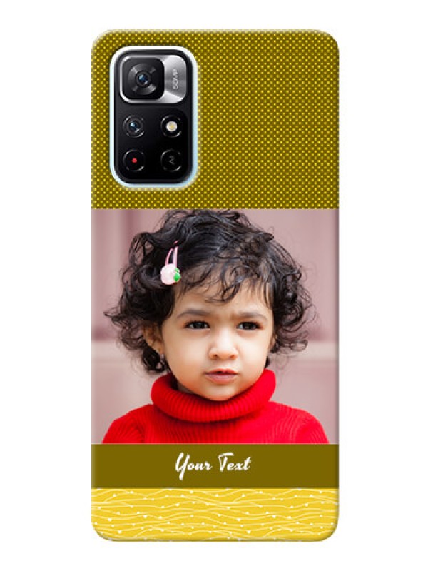 Custom Redmi Note 11T 5G custom mobile back covers: Simple Green Color Design