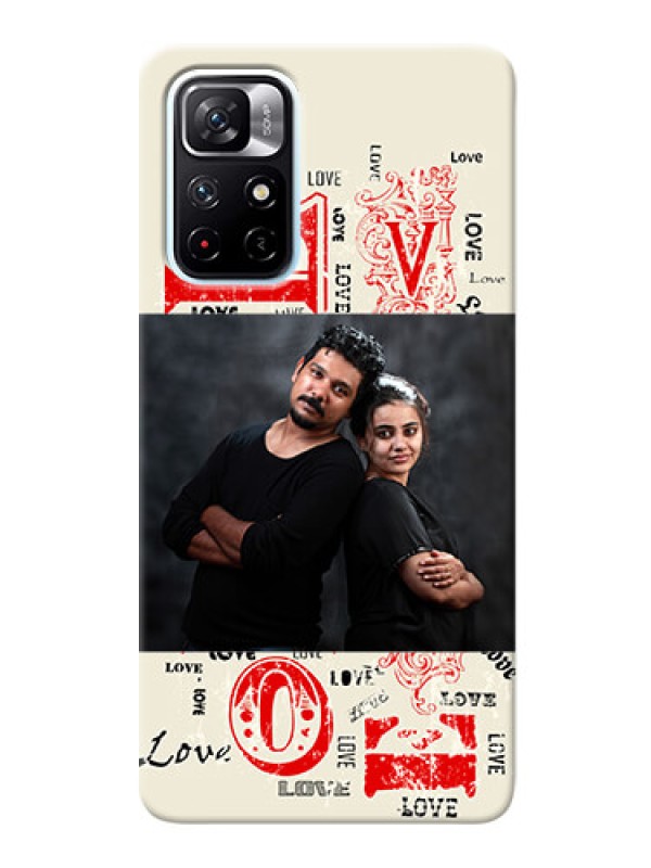 Custom Redmi Note 11T 5G mobile cases online: Trendy Love DesignCase