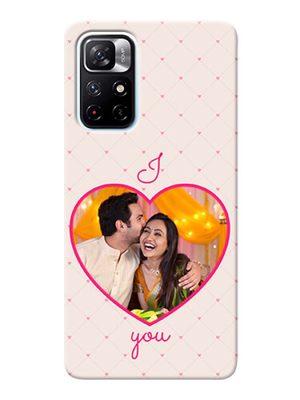 Custom Redmi Note 11T 5G Personalized Mobile Covers: Heart Shape Design