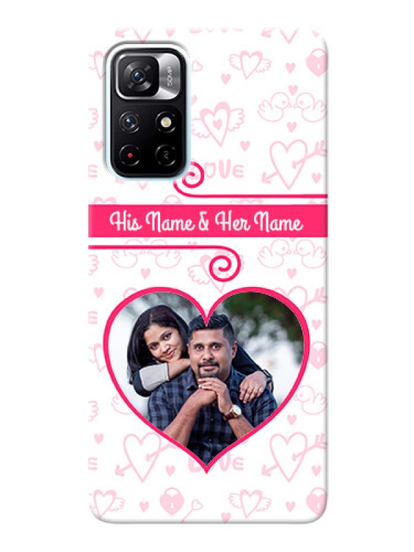 Custom Redmi Note 11T 5G Personalized Phone Cases: Heart Shape Love Design