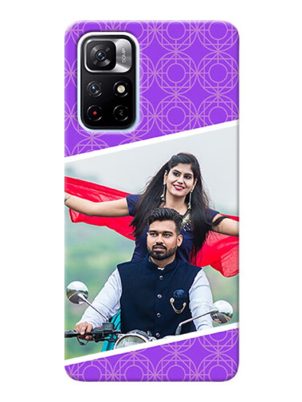 Custom Redmi Note 11T 5G mobile back covers online: violet Pattern Design