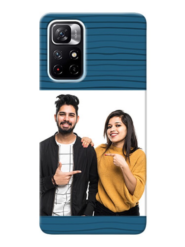 Custom Redmi Note 11T 5G Custom Phone Cases: Blue Pattern Cover Design