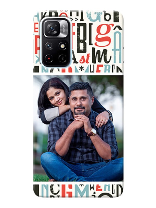 Custom Redmi Note 11T 5G custom mobile phone covers: Alphabet Design