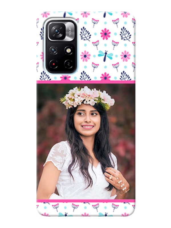Custom Redmi Note 11T 5G Mobile Covers: Colorful Flower Design