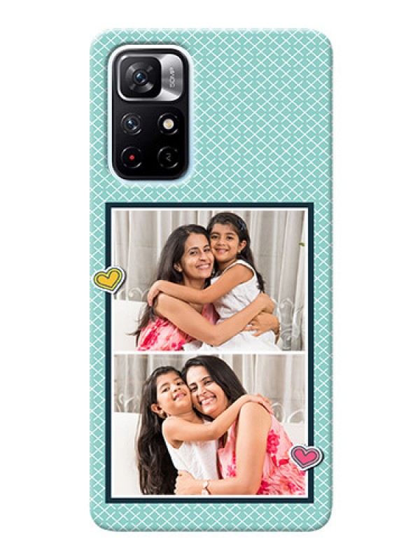 Custom Redmi Note 11T 5G Custom Phone Cases: 2 Image Holder with Pattern Design