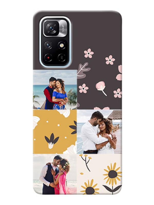 Custom Redmi Note 11T 5G phone cases online: 3 Images with Floral Design