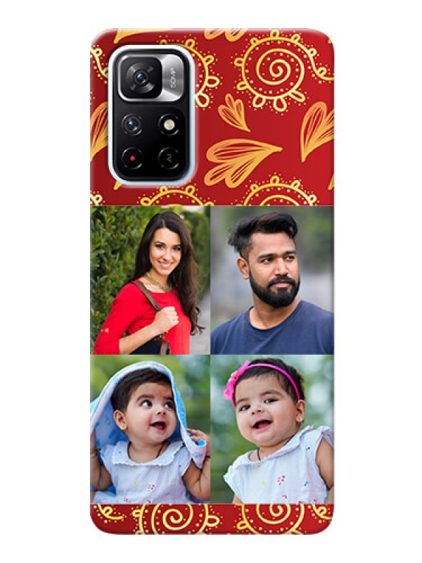 Custom Redmi Note 11T 5G Mobile Phone Cases: 4 Image Traditional Design