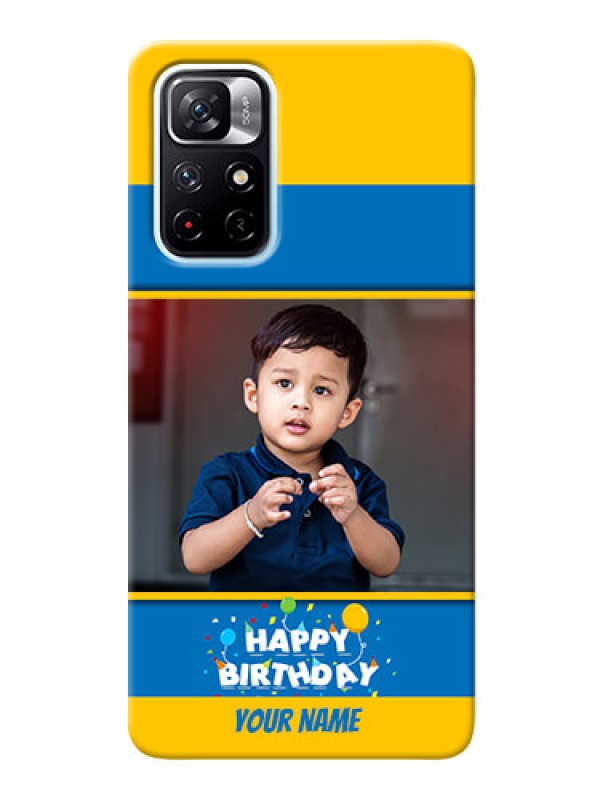Custom Redmi Note 11T 5G Mobile Back Covers Online: Birthday Wishes Design