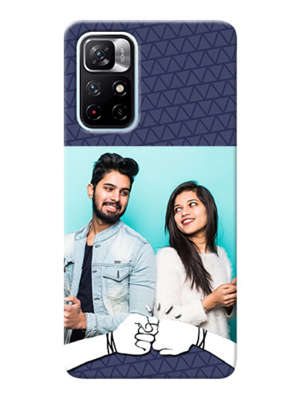 Custom Redmi Note 11T 5G Mobile Covers Online with Best Friends Design
