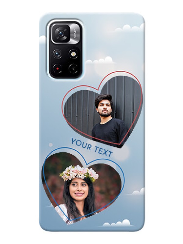 Custom Redmi Note 11T 5G Phone Cases: Blue Color Couple Design