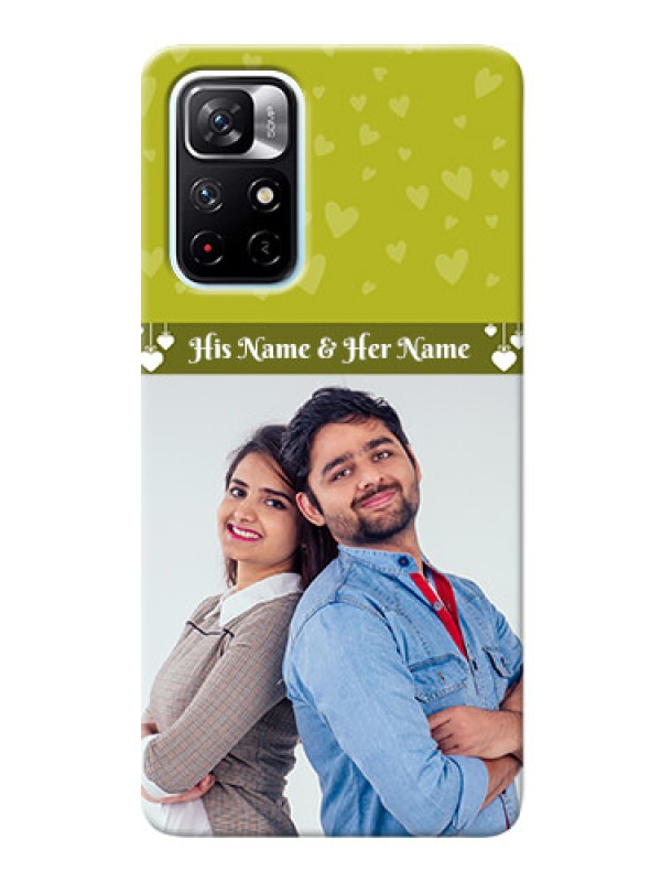 Custom Redmi Note 11T 5G custom mobile covers: You & Me Heart Design