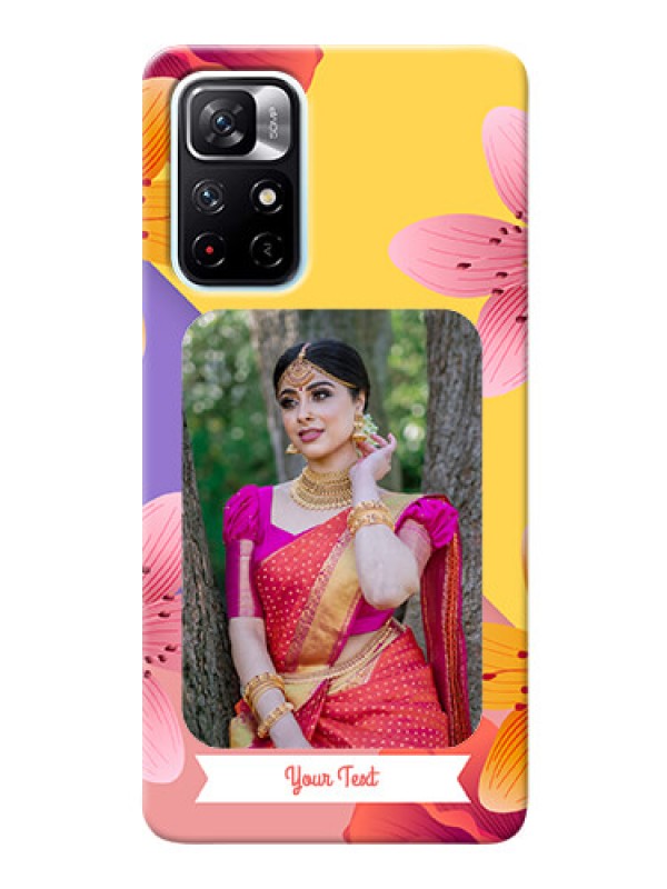 Custom Redmi Note 11T 5G Mobile Covers: 3 Image With Vintage Floral Design