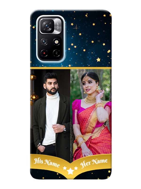 Custom Redmi Note 11T 5G Mobile Covers Online: Galaxy Stars Backdrop Design