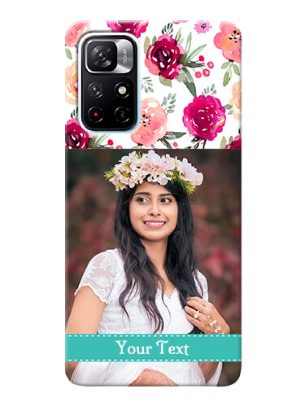 Custom Redmi Note 11T 5G Personalized Mobile Cases: Watercolor Floral Design