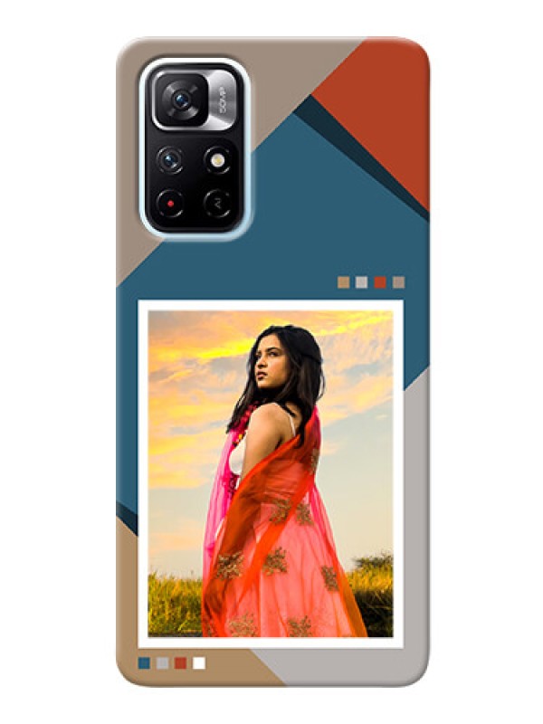 Custom Redmi Note 11T 5G Mobile Back Covers: Retro color pallet Design