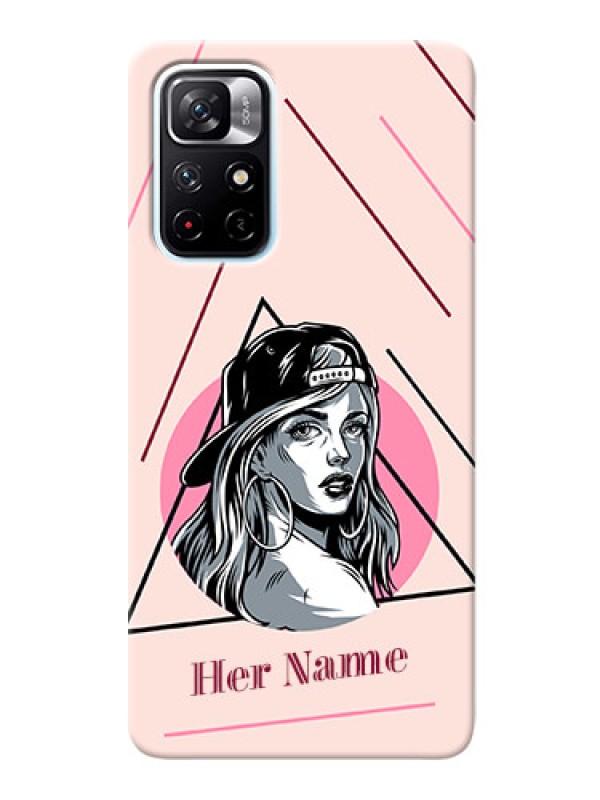 Custom Redmi Note 11T 5G Custom Phone Cases: Rockstar Girl Design