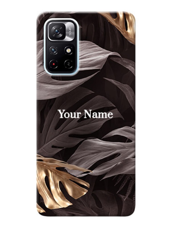 Custom Redmi Note 11T 5G Mobile Back Covers: Wild Leaves digital paint Design