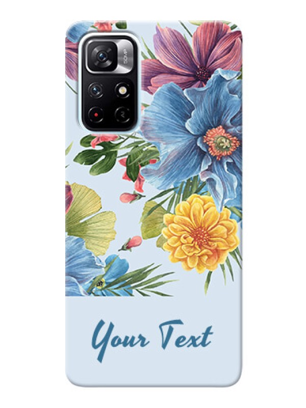Custom Redmi Note 11T 5G Custom Phone Cases: Stunning Watercolored Flowers Painting Design