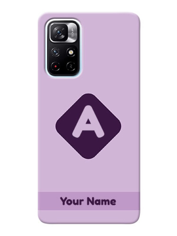 Custom Redmi Note 11T 5G Custom Mobile Case with Custom Letter in curved badge Design