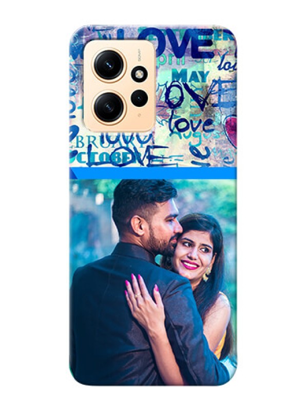 Custom Redmi Note 12 4G Mobile Covers Online: Colorful Love Design