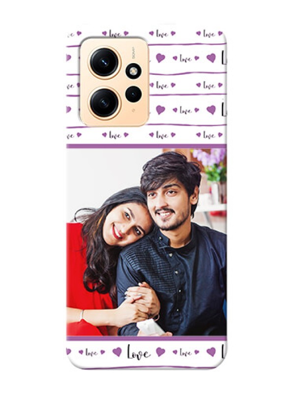 Custom Redmi Note 12 4G Mobile Back Covers: Couples Heart Design