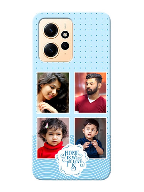 Custom Redmi Note 12 4G Custom Phone Case with Cute love quote with 4 pic upload Design