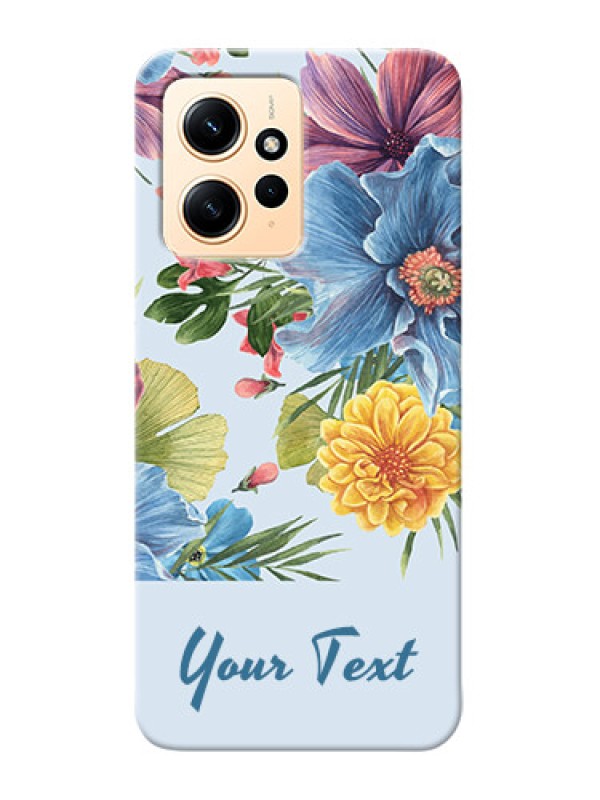 Custom Redmi Note 12 4G Custom Mobile Case with Stunning Watercolored Flowers Painting Design