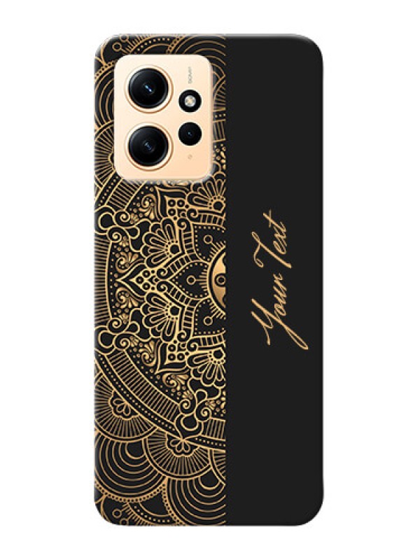 Custom Redmi Note 12 4G Photo Printing on Case with Mandala art with custom text Design