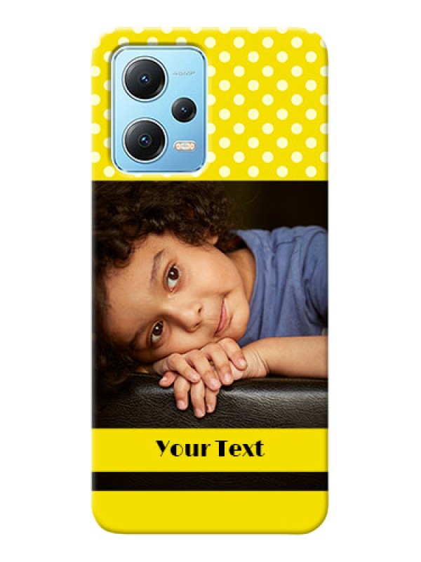 Custom Redmi Note 12 5G Custom Mobile Covers: Bright Yellow Case Design