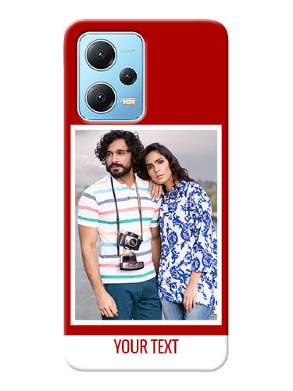 Custom Redmi Note 12 5G mobile phone covers: Simple Red Color Design