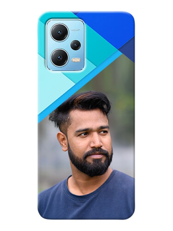 Custom Redmi Note 12 5G Phone Cases Online: Blue Abstract Cover Design