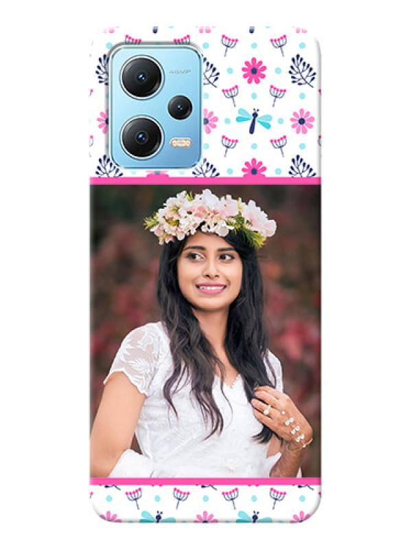 Custom Redmi Note 12 5G Mobile Covers: Colorful Flower Design