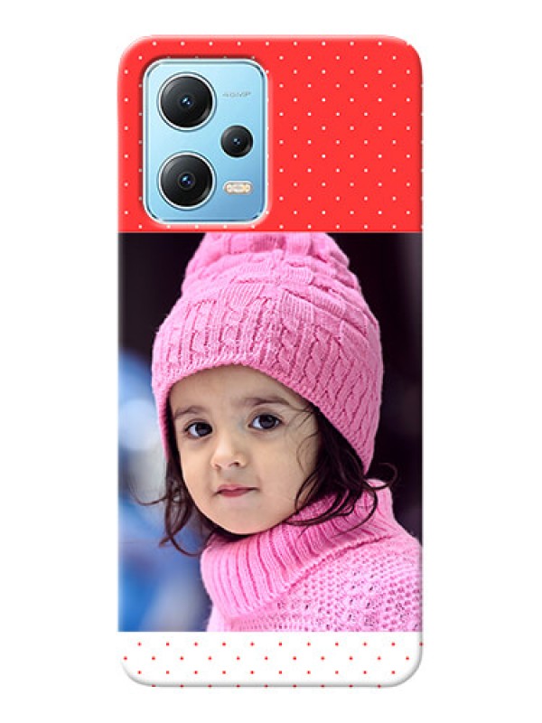Custom Redmi Note 12 5G personalised phone covers: Red Pattern Design