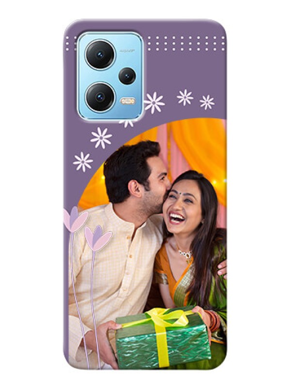 Custom Redmi Note 12 5G Phone covers for girls: lavender flowers design 