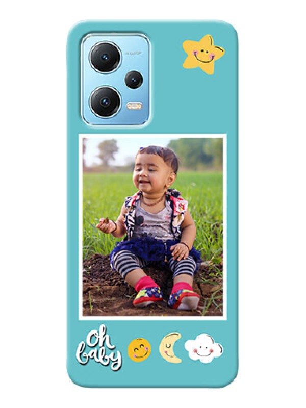 Custom Redmi Note 12 5G Personalised Phone Cases: Smiley Kids Stars Design