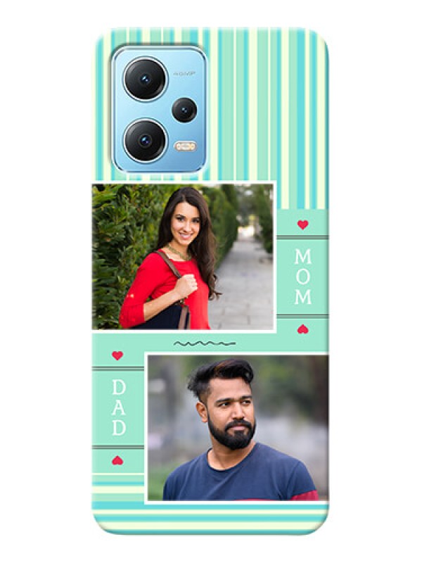 Custom Redmi Note 12 5G custom mobile phone covers: Mom & Dad Pic Design