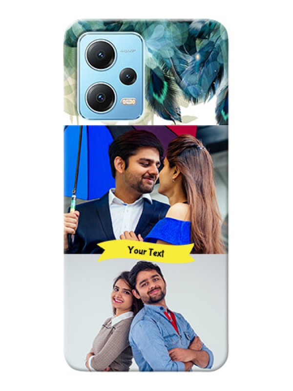 Custom Redmi Note 12 5G Phone Cases: Image with Boho Peacock Feather Design