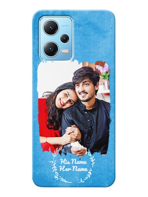 Custom Redmi Note 12 5G custom mobile cases: Blue Color Vintage Design