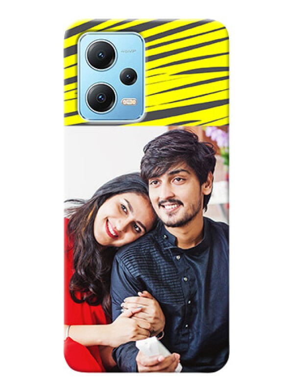 Custom Redmi Note 12 5G Personalised mobile covers: Yellow Abstract Design