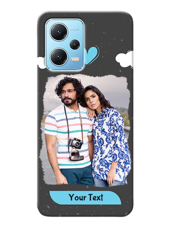 Custom Redmi Note 12 5G Mobile Back Covers: splashes with love doodles Design