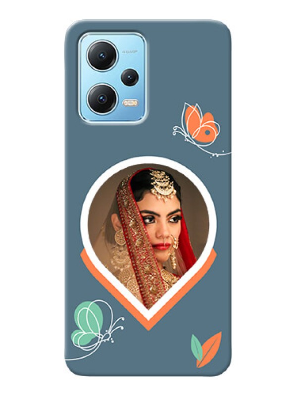 Custom Redmi Note 12 5G Custom Mobile Case with Droplet Butterflies Design