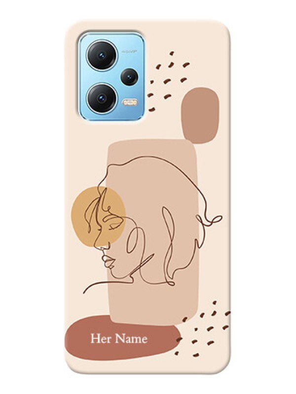 Custom Redmi Note 12 5G Custom Phone Covers: Calm Woman line art Design